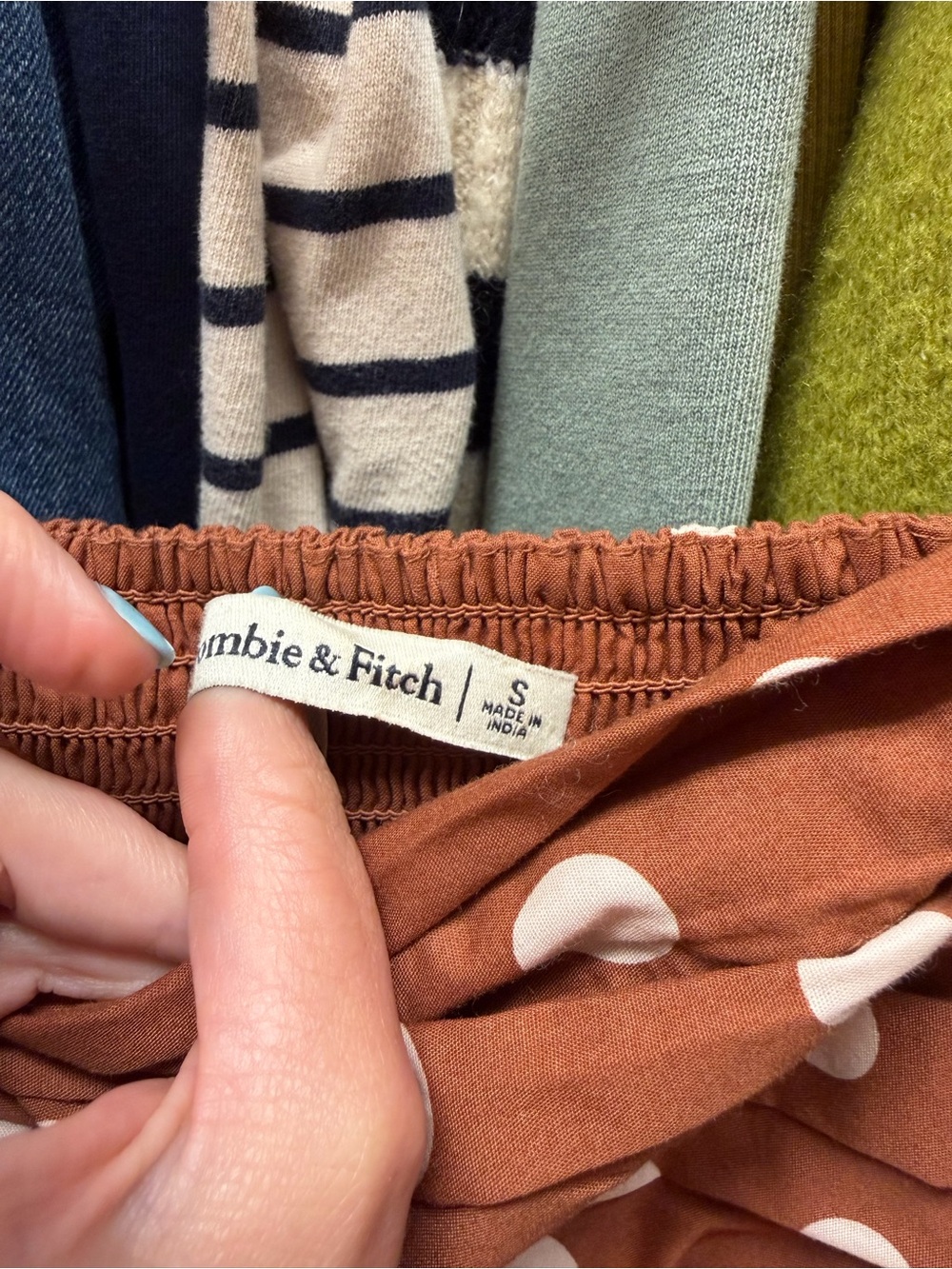 Abercrombie & Fitch Rust Brown Polka Dot Skirt - Picture 2 of 2